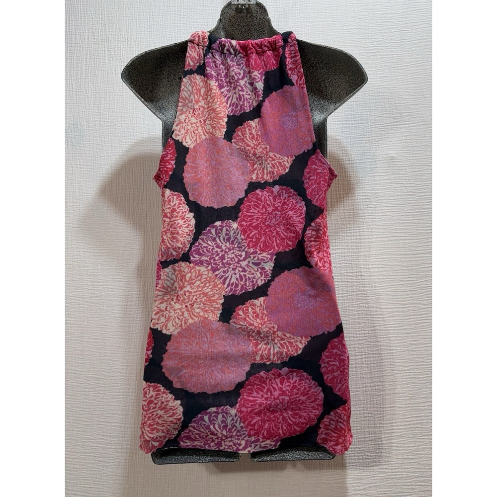 Sweet Pea Women's Top Size L Pink Floral Cowl Neck Sleeveless Bloomcore - Picture 2 of 7